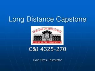 Long Distance Capstone