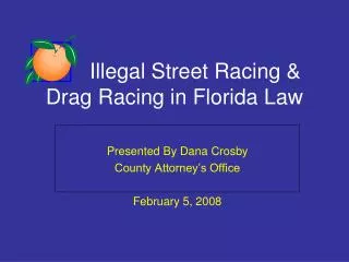 Illegal Street Racing &amp; Drag Racing in Florida Law
