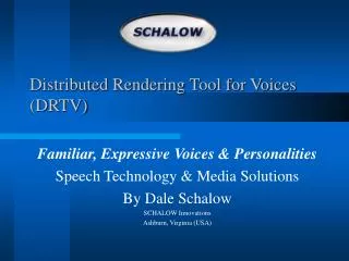 Distributed Rendering Tool for Voices (DRTV)