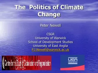 The Politics of Climate Change