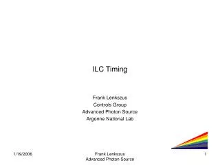 ILC Timing