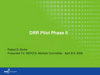 DRR Pilot Phase II