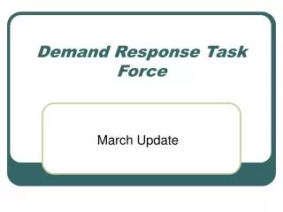 Demand Response Task Force