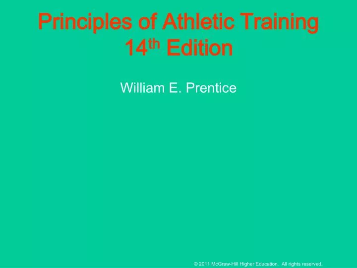 principles of athletic training 14 th edition