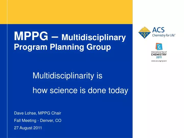 mppg multidisciplinary program planning group