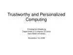 Trustworthy and Personalized Computing - slide 1