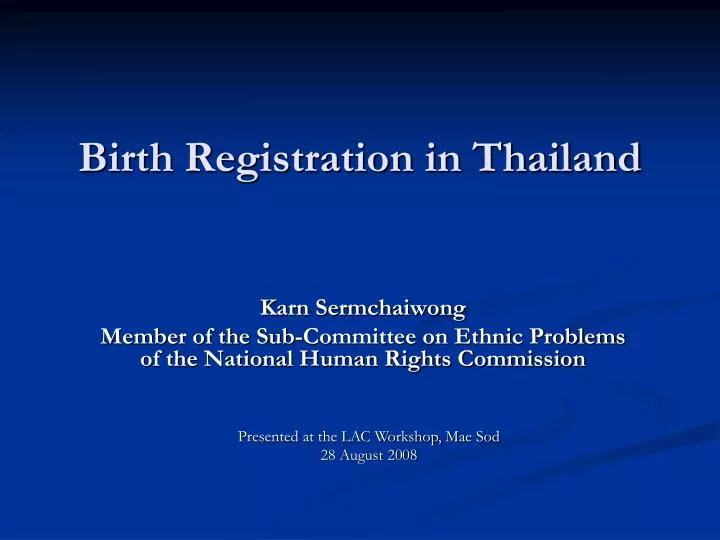 birth registration in thailand