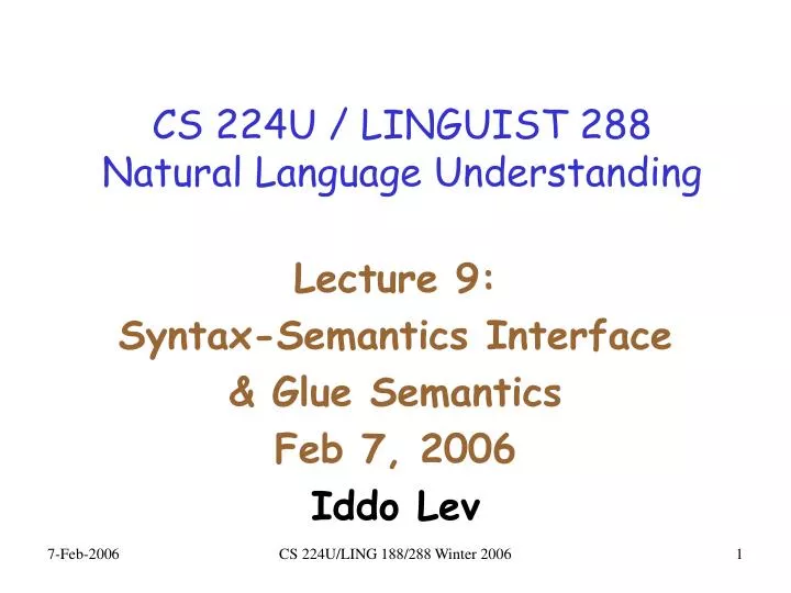 cs 224u linguist 288 natural language understanding