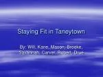 Staying Fit in Taneytown - slide 1