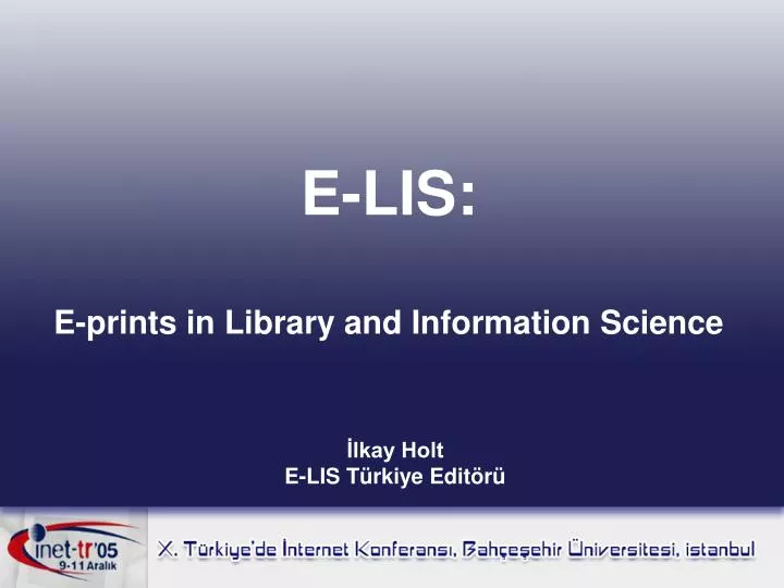 e lis e prints in library and information science