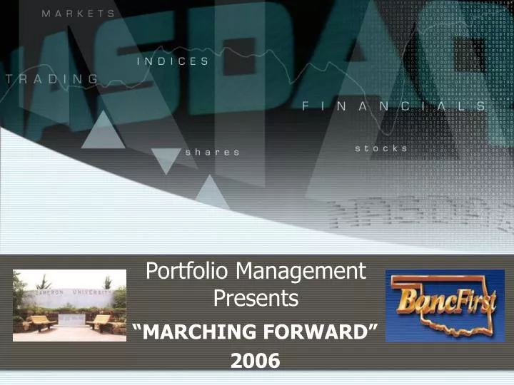 portfolio management presents