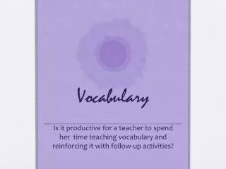 Vocabulary