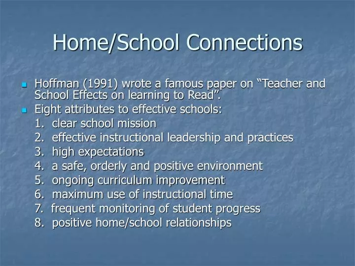 home school connections