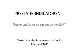 prestatie indicatoren