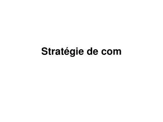 strat gie de com