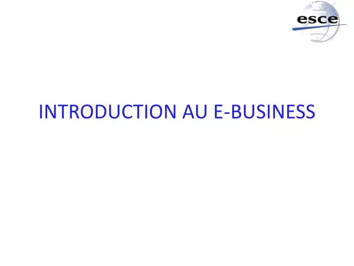 introduction au e business