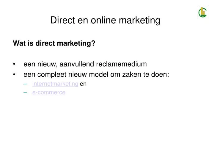 direct en online marketing