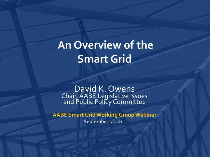 an overview of the smart grid