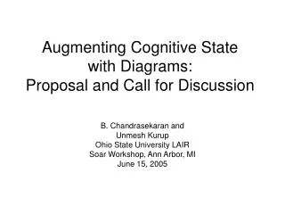 Augmenting Cognitive State with Diagrams: Proposal and Call for Discussion