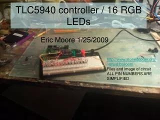 TLC5940 controller / 16 RGB LEDs