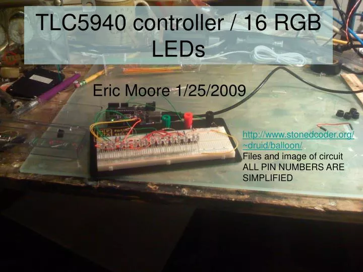 tlc5940 controller 16 rgb leds