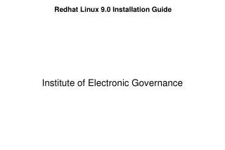 Redhat Linux 9.0 Installation Guide