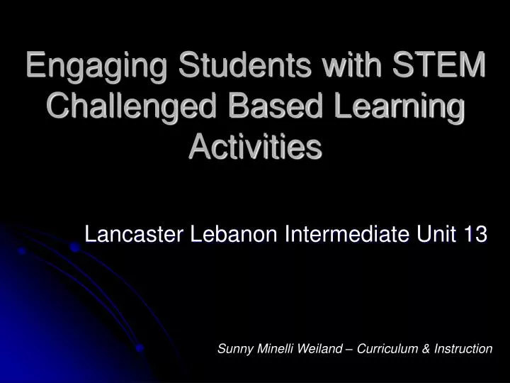 engaging students with stem challenged based learning activities