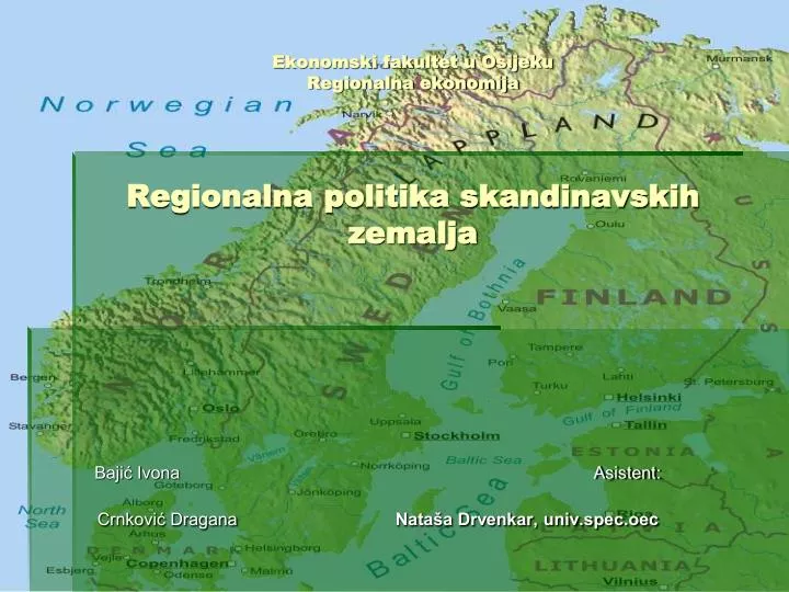 ekonomski fakultet u osijeku regionalna ekonomija regionalna politika skandinavskih zemalja