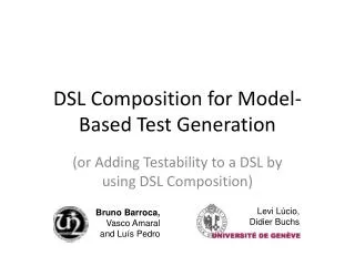DSL Composition for Model-Based Test Generation