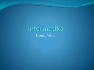 uvod u word