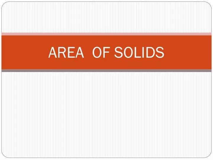 area of solids