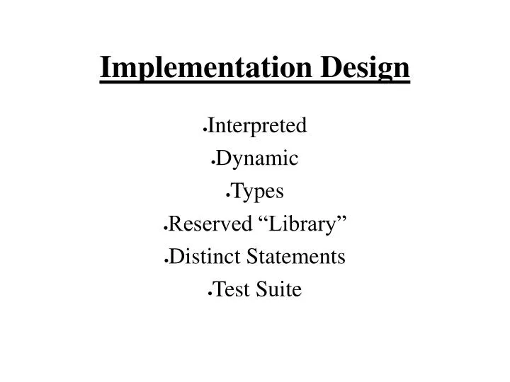 implementation design