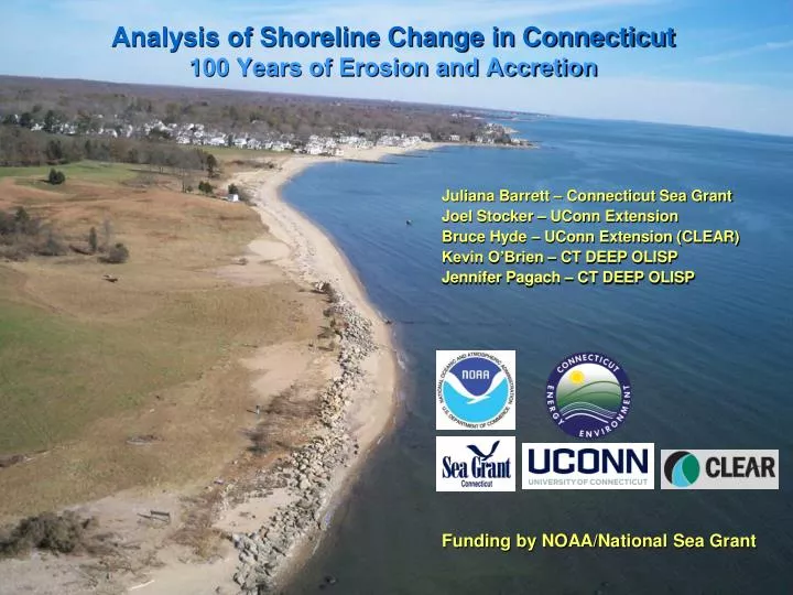 analysis of shoreline change in connecticut 100 years of erosion and accretion