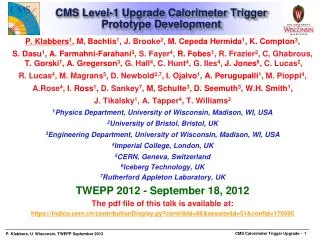 CMS Level-1 Upgrade Calorimeter Trigger Prototype Development
