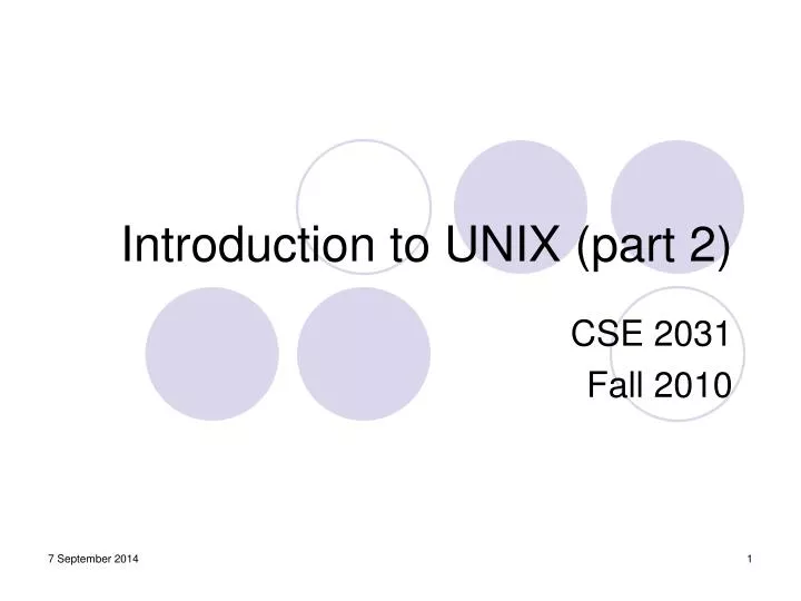 introduction to unix part 2