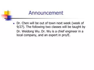 announcement