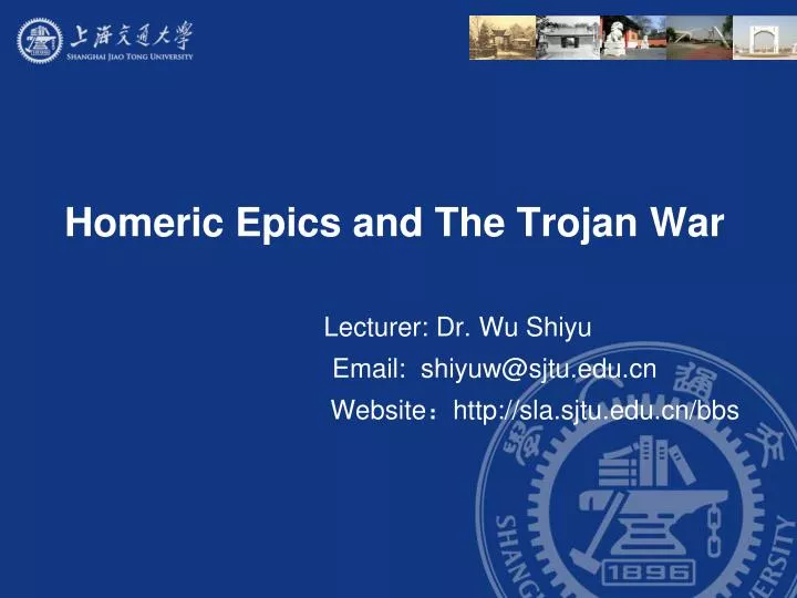 homeric epics and the trojan war