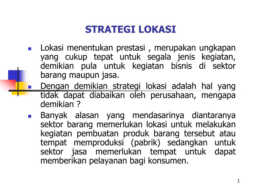 Lookais PPT - STRATEGI LOKASI PowerPoint Presentation, free download - ID:4048719