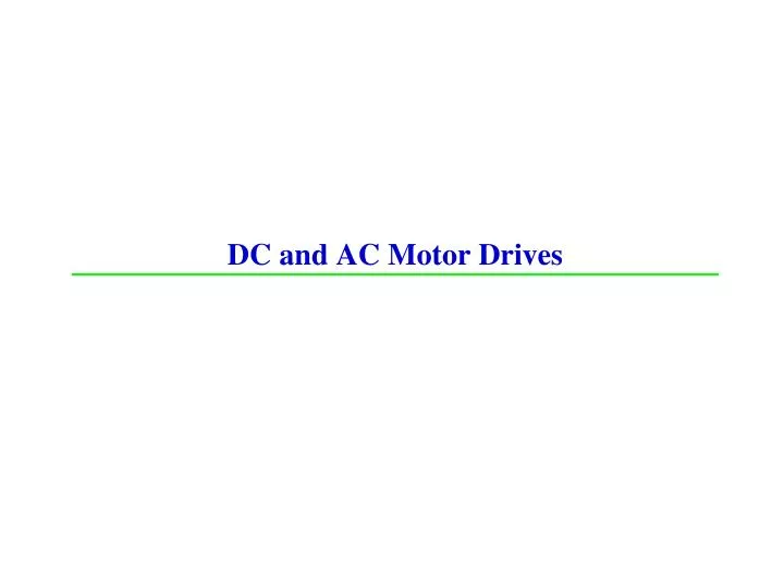 dc and ac motor drives