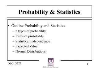 Probability &amp; Statistics
