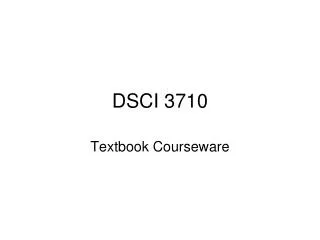 DSCI 3710