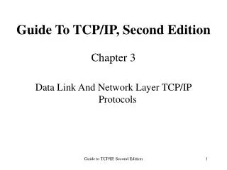 Guide To TCP/IP, Second Edition