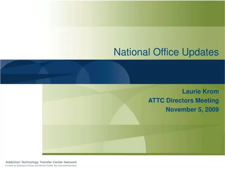 national office updates