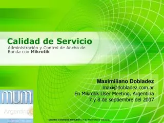 calidad de servicio