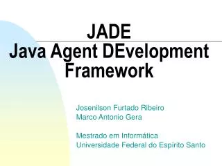 jade java agent development framework