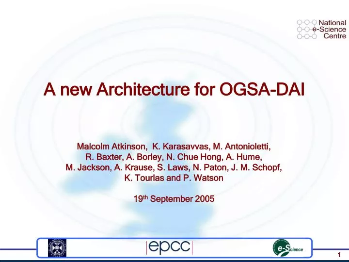 a new architecture for ogsa dai