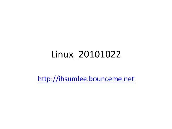 linux 20101022