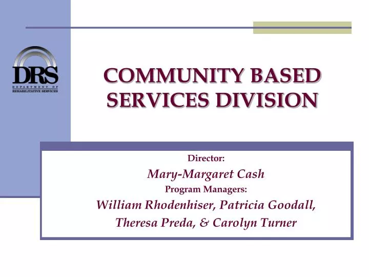 community based services division