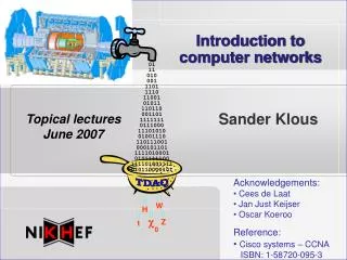 Introduction to computer networks