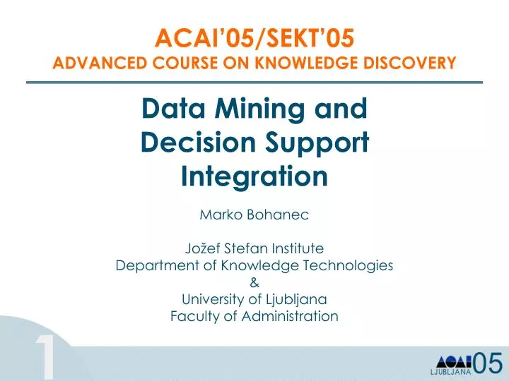 data mining and decision support integration